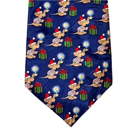 Men’s Keith Daniel’s 100% Silk Handmade Christmas Mouse Necktie - Picture 1 of 6
